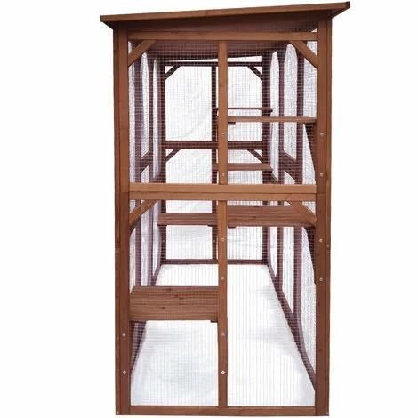 CÉMONJARDIN Parc à Chats En Bois 2 CÉMONJARDIN Parc à Chats En Bois – Image 2