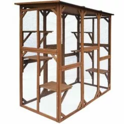 CÉMONJARDIN Parc à Chats En Bois 7 CÉMONJARDIN Parc à Chats En Bois -Poulailler et élevage de la basse-cour Soldes Magasin 34989015 3