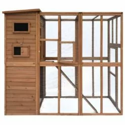 CÉMONJARDIN Grand Parc à Chats Avec Abri En Bois