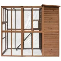 CÉMONJARDIN Grand Parc à Chats Avec Abri En Bois -Poulailler et élevage de la basse-cour Soldes Magasin 34989234 3