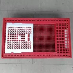 CHEMIN DES POULAILLERS Cage Transport Poules Et Volailles 77x57x27cm 2 Portes Rouge Et Blanche -Poulailler et élevage de la basse-cour Soldes Magasin 35331813 4