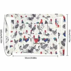 TRIOMPHE Tablier De Collecte D’œufs, 12 Poches Pour Poule Avec Imprimé Coq De Poule Et œufs En Toile, Support Pour Poules Poulailles, Accessoires Au Foyer, Agriculture, Cuisine, Maison De Travail -Poulailler et élevage de la basse-cour Soldes Magasin 37839113 3