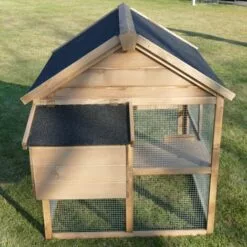 CHEMIN DES POULAILLERS Poulailler Plymouth Toit Shingle Ouvrant 4 À 6 Poules Bois Fsc - Noir -Poulailler et élevage de la basse-cour Soldes Magasin 38696659 5