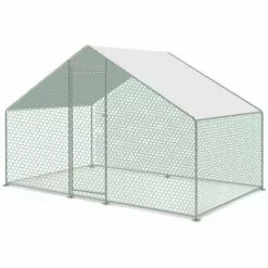 ALICE'S GARDEN Enclos Pour Poulailler 6m² En Acier Galvanisé. Toit Imperméable Et Anti UV. Porte Avec Loquet. 3x2m 6 M²