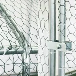 ALICE'S GARDEN Enclos Pour Poulailler 6m² En Acier Galvanisé. Toit Imperméable Et Anti UV. Porte Avec Loquet. 3x2m 6 M² -Poulailler et élevage de la basse-cour Soldes Magasin 39650104 4