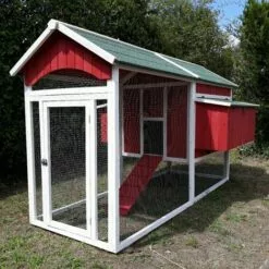 CHEMIN DES POULAILLERS Poulailler Deluxe Toit Shingle Vert 10 À 12 Poules - Vert