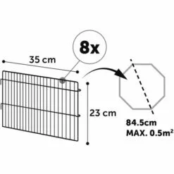 Aire De Jeu Pour Petits Animaux 8 Pcs 84,5x23 Cm Multicolore FLAMINGO - Multicolore -Poulailler et élevage de la basse-cour Soldes Magasin 39780143 3
