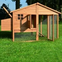 BB-LOISIRAM Poulailler De Luxe En Bois Pour Jardin Exterieur 2-5 Poules Cage Canard 2 Perchoir Nichoir 190 X 67 X 117 Cm -Poulailler et élevage de la basse-cour Soldes Magasin 40203978 3