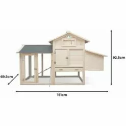 ALICE'S GARDEN Poulailler En Bois Canadien. 3 Poules - GALINETTE - Cage à Poules Avec Enclos Et Tapis De Ponte - Bois -Poulailler et élevage de la basse-cour Soldes Magasin 41002681 5