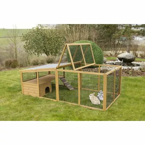 KERBL Enclos Extérieur Pour Petits Animaux Avec Dispositif Anti-fugue Naturel - Naturel 2 KERBL Enclos Extérieur Pour Petits Animaux Avec Dispositif Anti-fugue Naturel - Naturel – Image 2