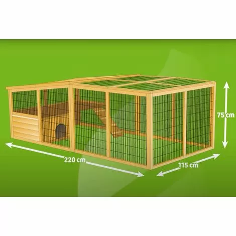 KERBL Enclos Extérieur Pour Petits Animaux Avec Dispositif Anti-fugue Naturel - Naturel 3 KERBL Enclos Extérieur Pour Petits Animaux Avec Dispositif Anti-fugue Naturel - Naturel – Image 3