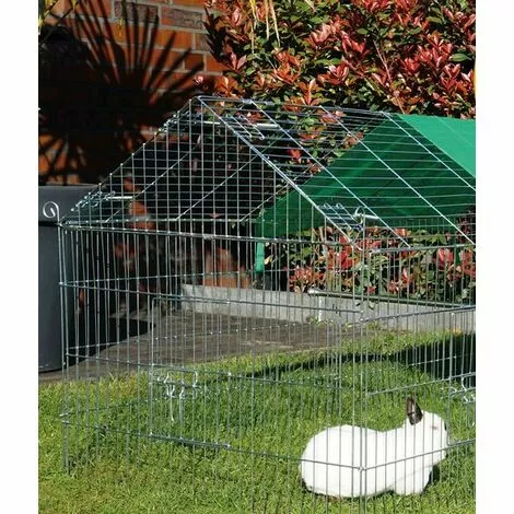 BBLOISIR Parc Enclos Lapin Extérieur Grillage En Métal Haute Qualité Pour Lapins 1,80 X 0,74 X 0,75 M « 455 S Maison été» 2 BBLOISIR Parc Enclos Lapin Extérieur Grillage En Métal Haute Qualité Pour Lapins 1,80 X 0,74 X 0,75 M « 455 S Maison été» – Image 2