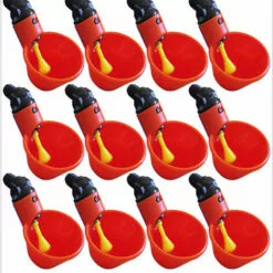TRIOMPHE Breuvoir De Poulet, 12 PCS Automatique Pour Poulailler Distributeurs D'eau Automatique Pour Poulet Canard Volaille Eau Potable Tasses Abreuvoir Mangeoire Pour Bétail Poule