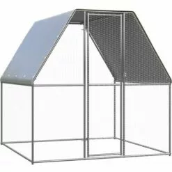 VidaXL Poulailler D'extérieur 2x2x2 M Acier Galvanisé - Argent