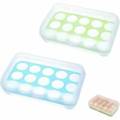 GUAZHUNIFR Récipient à œufs Plateau De Stockage D'œufs En Plastique Boîte De Stockage D'œufs 2 Article Accessoire Poulailler Guazhuni（bleu Vert）