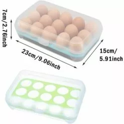 GUAZHUNIFR Récipient à œufs Plateau De Stockage D'œufs En Plastique Boîte De Stockage D'œufs 2 Article Accessoire Poulailler Guazhuni（bleu Vert） -Poulailler et élevage de la basse-cour Soldes Magasin 42580226 3