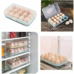 GUAZHUNIFR Récipient à œufs Plateau De Stockage D'œufs En Plastique Boîte De Stockage D'œufs 2 Article Accessoire Poulailler Guazhuni（bleu Vert） -Poulailler et élevage de la basse-cour Soldes Magasin 42580226 5