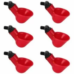 GUAZHUNIFR Abreuvoir De Poulet Abreuvoir De Volaille Abreuvoir De Poulet Abreuvoir Automatique 6 Article Accessoire Poulailler Guazhuni（rouge）