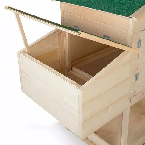 TERRE JARDIN Poulailler Bois Avec Pondoir Et Balançoire 5 TERRE JARDIN Poulailler Bois Avec Pondoir Et Balançoire – Image 5