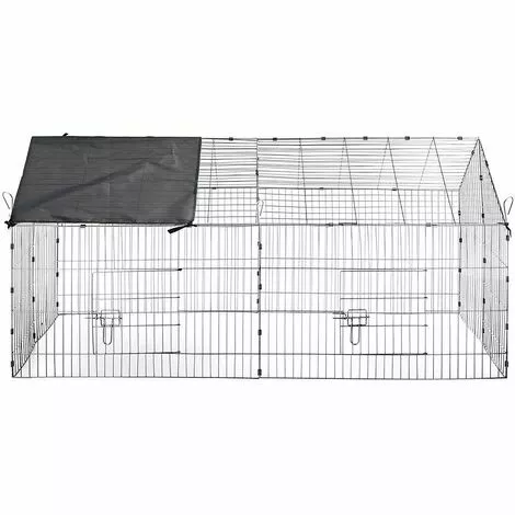 MUCOLA Enceinte D'extérieur Avec Parasol Enceinte Pour Animaux Enceinte D'extérieur Enceinte D'extérieur Cage Pour Lapins Enceinte Pour Clapier à Lapins 2 MUCOLA Enceinte D'extérieur Avec Parasol Enceinte Pour Animaux Enceinte D'extérieur Enceinte D'extérieur Cage Pour Lapins Enceinte Pour Clapier à Lapins – Image 2
