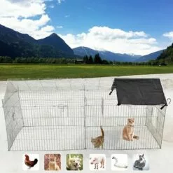 MUCOLA Enceinte D'extérieur Avec Parasol Enceinte Pour Animaux Enceinte D'extérieur Enceinte D'extérieur Cage Pour Lapins Enceinte Pour Clapier à Lapins 7 MUCOLA Enceinte D'extérieur Avec Parasol Enceinte Pour Animaux Enceinte D'extérieur Enceinte D'extérieur Cage Pour Lapins Enceinte Pour Clapier à Lapins -Poulailler et élevage de la basse-cour Soldes Magasin 42706438 3