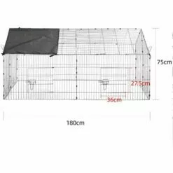 MUCOLA Enceinte D'extérieur Avec Parasol Enceinte Pour Animaux Enceinte D'extérieur Enceinte D'extérieur Cage Pour Lapins Enceinte Pour Clapier à Lapins 9 MUCOLA Enceinte D'extérieur Avec Parasol Enceinte Pour Animaux Enceinte D'extérieur Enceinte D'extérieur Cage Pour Lapins Enceinte Pour Clapier à Lapins -Poulailler et élevage de la basse-cour Soldes Magasin 42706438 5