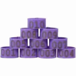 BARES 100 Pièces/Sac 16 MM 001-100 Poulets De Volaille En Plastique Numérotés Canards Bagues De Jambe D'oie(Violet) -Poulailler et élevage de la basse-cour Soldes Magasin 43349086 3