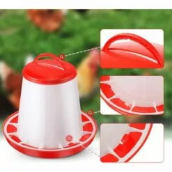 TANABATA Kit De Mangeoire Et Abreuvoir Pour Poussins Mangeoire Pour Volaille Fontaine De Volaille En Plastique Abreuvoir De Volaille, Set D’Abreuvoir De 1,5 L Et Mangeoire De 1,5 Kg -Poulailler et élevage de la basse-cour Soldes Magasin 44322100 4