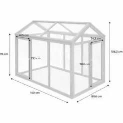 ALICE'S GARDEN Enclos Pour Poulailler En Bois CHABO, 6 Poules, Parc Grillagé Pour Poules, Extension - Bois -Poulailler et élevage de la basse-cour Soldes Magasin 44639204 4