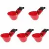 SUN FLOWERIT 5PCS Abreuvoir à Poule Automatique Tasses D'eau Potable Rouge Abreuvoir Poules Bien Pratique En Plastique Pour Oiseaux Poule Volaille