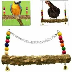 Animal Balançoire En Bois, Jouet Stand De Poulet, Balançoire Jouets De Poulet Poulailler Accessoires Perruche Balançoire Perch Jouets Pour Oiseaux Grand Perroquet Ara Poules 45*31cm Fontainebleau -Poulailler et élevage de la basse-cour Soldes Magasin 45292825 3