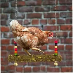 Animal Balançoire En Bois, Jouet Stand De Poulet, Balançoire Jouets De Poulet Poulailler Accessoires Perruche Balançoire Perch Jouets Pour Oiseaux Grand Perroquet Ara Poules 45*31cm Fontainebleau -Poulailler et élevage de la basse-cour Soldes Magasin 45292825 5