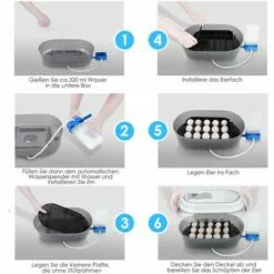 PEDY Couveuse Automatique De 18 œufs Au Plus, Incubateur D'oeufs Transparent Et Digital, Affichage Et Contrôle De La Température, Pour Dinde/Oie/Oiseau/Caille/Poulet, Avec Instructions Multilingues -Poulailler et élevage de la basse-cour Soldes Magasin 45430830 3