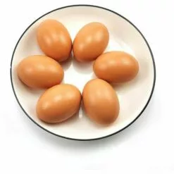 BRIDAY Faux Oeufs De Poule Lot De 6 Faux œufs En Bois Pour Aider à Pondre Des Poules - Outil Agricole -Poulailler et élevage de la basse-cour Soldes Magasin 45788391 5