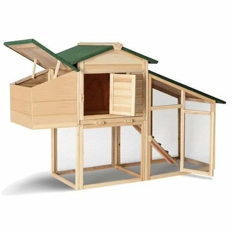 TERRE JARDIN Poulailler Bois Avec Pondoir 2 TERRE JARDIN Poulailler Bois Avec Pondoir – Image 2