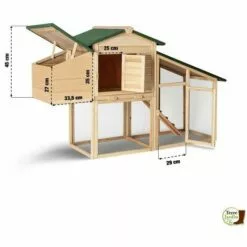 TERRE JARDIN Poulailler Bois Avec Pondoir 8 TERRE JARDIN Poulailler Bois Avec Pondoir -Poulailler et élevage de la basse-cour Soldes Magasin 4629288 4