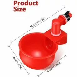 TINOR 6pcs Automatiques Supplies Abreuvoir Poules Tasses à Bol Bol En Plastique, Volailles Distributeurs D'eau Automatique De L'eau Potable Tasses Pour Poussins Cailles Canards Bird -Poulailler et élevage de la basse-cour Soldes Magasin 46790909 5