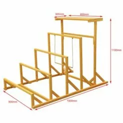 CHEMIN DES POULAILLERS Aire De Jeux En Bois Pour Poule Avec Balançoire -Poulailler et élevage de la basse-cour Soldes Magasin 47145013 5