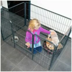 BBLOISIRAM Parc Enclos Pour Chiens Grillage Cage Clôture Intérieur Et Extérieur Hauteur 70,5cm Modèle Dog Run « M 483 » -Poulailler et élevage de la basse-cour Soldes Magasin 47303593 3