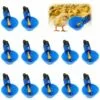 Volaille Tasse à Boire Automatique En Plastique 12 Pcs Distributeur D'Eau De Poulet，Betterlife Abreuvoir Pour Poules Poulailler Volaille Oiseau Coupes Buveur De Poulet Pour Boire De L'eau(Bleu)