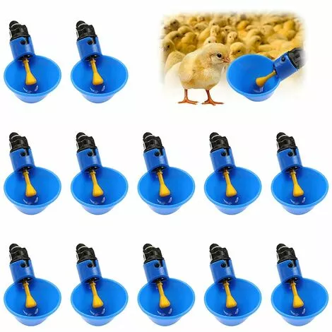Volaille Tasse à Boire Automatique En Plastique 12 Pcs Distributeur D'Eau De Poulet,Betterlife Abreuvoir Pour Poules Poulailler Volaille Oiseau Coupes Buveur De Poulet Pour Boire De L'eau(Bleu) 1 Volaille Tasse à Boire Automatique En Plastique 12 Pcs Distributeur D'Eau De Poulet,Betterlife Abreuvoir Pour Poules Poulailler Volaille Oiseau Coupes Buveur De Poulet Pour Boire De L'eau(Bleu)