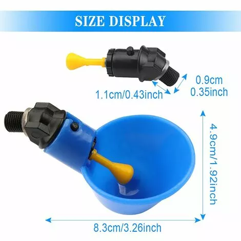 Volaille Tasse à Boire Automatique En Plastique 12 Pcs Distributeur D'Eau De Poulet,Betterlife Abreuvoir Pour Poules Poulailler Volaille Oiseau Coupes Buveur De Poulet Pour Boire De L'eau(Bleu) 2 Volaille Tasse à Boire Automatique En Plastique 12 Pcs Distributeur D'Eau De Poulet,Betterlife Abreuvoir Pour Poules Poulailler Volaille Oiseau Coupes Buveur De Poulet Pour Boire De L'eau(Bleu) – Image 2