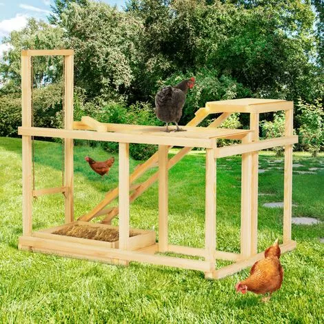 IDMARKET Aire De Jeux En Bois XXL Pour Poules Avec Balançoire Perchoir échelle Bain De Poussière 5 IDMARKET Aire De Jeux En Bois XXL Pour Poules Avec Balançoire Perchoir échelle Bain De Poussière – Image 5