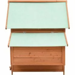 VidaXL Poulailler 152x96x110 Cm Bois De Sapin Massif - Brun 8 VidaXL Poulailler 152x96x110 Cm Bois De Sapin Massif - Brun -Poulailler et élevage de la basse-cour Soldes Magasin 49609457 4