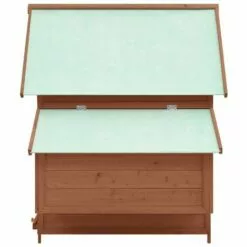 VidaXL Poulailler Moka Et Blanc 152x96x110 Cm Bois De Sapin Massif - Brun 8 VidaXL Poulailler Moka Et Blanc 152x96x110 Cm Bois De Sapin Massif - Brun -Poulailler et élevage de la basse-cour Soldes Magasin 49609485 4