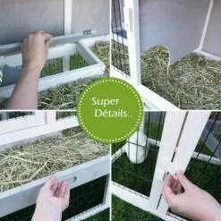 BBLOISIRCD Cage Clapier Enclos Lapin Extérieur En Bois De Haute Qualité Pour Lapins 106 X 83 X 160 Cm-Modèle 034 Villa De Ville 8 BBLOISIRCD Cage Clapier Enclos Lapin Extérieur En Bois De Haute Qualité Pour Lapins 106 X 83 X 160 Cm-Modèle 034 Villa De Ville -Poulailler et élevage de la basse-cour Soldes Magasin 49701621 4