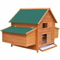 VidaXL Poulailler Bois 157x97x110 Cm - Brun -Poulailler et élevage de la basse-cour Soldes Magasin 4993962 3