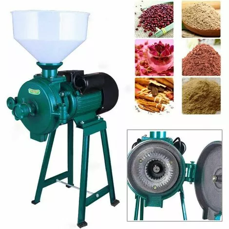 GOJOY Broyeur à Céréales électrique 1500 W 220 V, Moulin D'alimentation électrique Broyeur à Céréales Sèches Fraiseuse à Riz à Grain De Maïs 1400r / Min 2 GOJOY Broyeur à Céréales électrique 1500 W 220 V, Moulin D'alimentation électrique Broyeur à Céréales Sèches Fraiseuse à Riz à Grain De Maïs 1400r / Min – Image 2