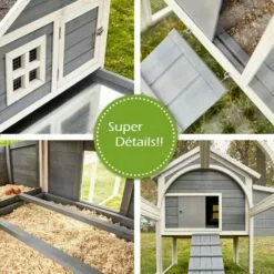 BB-LOISIR Poulailler En Bois Pour Jardin Extérieure Cage Canard Avec Nichoir Cm Modèle: 160 Grand Bonheur 189x100x110 Cm 8 BB-LOISIR Poulailler En Bois Pour Jardin Extérieure Cage Canard Avec Nichoir Cm Modèle: 160 Grand Bonheur 189x100x110 Cm -Poulailler et élevage de la basse-cour Soldes Magasin 50601877 4