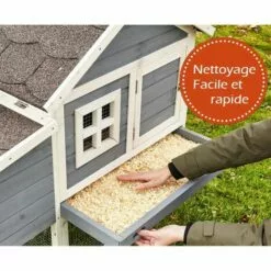 BB-LOISIR Poulailler En Bois Pour Jardin Extérieure Cage Canard Avec Nichoir Cm Modèle: 160 Grand Bonheur 189x100x110 Cm 9 BB-LOISIR Poulailler En Bois Pour Jardin Extérieure Cage Canard Avec Nichoir Cm Modèle: 160 Grand Bonheur 189x100x110 Cm -Poulailler et élevage de la basse-cour Soldes Magasin 50601877 5